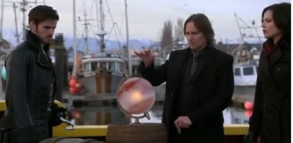 On the pirate ship with a blood-stained globe, from the "Join Forces" Season 3 promo