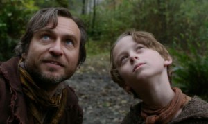 Young Rumple with his father in Neverland, before his father turned into Peter Pan