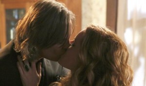 A kiss in "Bleeding Through," which aired April 20, 2014